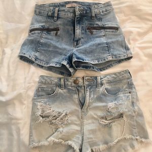 Bershka Jean shorts sz small- 2 pair!